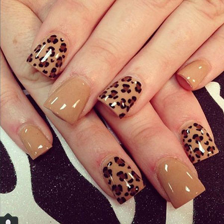 colorful cheetah nail designs