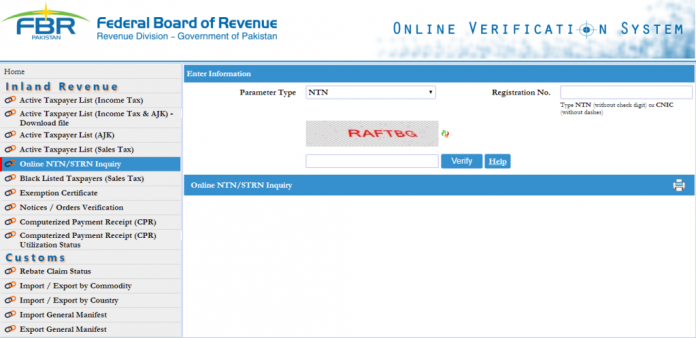 Pakistani Companies NTN numbers with name List