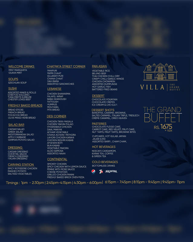 Villa the grand Buffet
