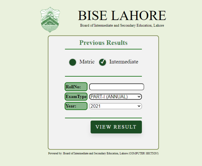 9th class result BISE Lahore board