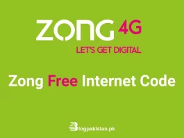 Zong free internet code 2024